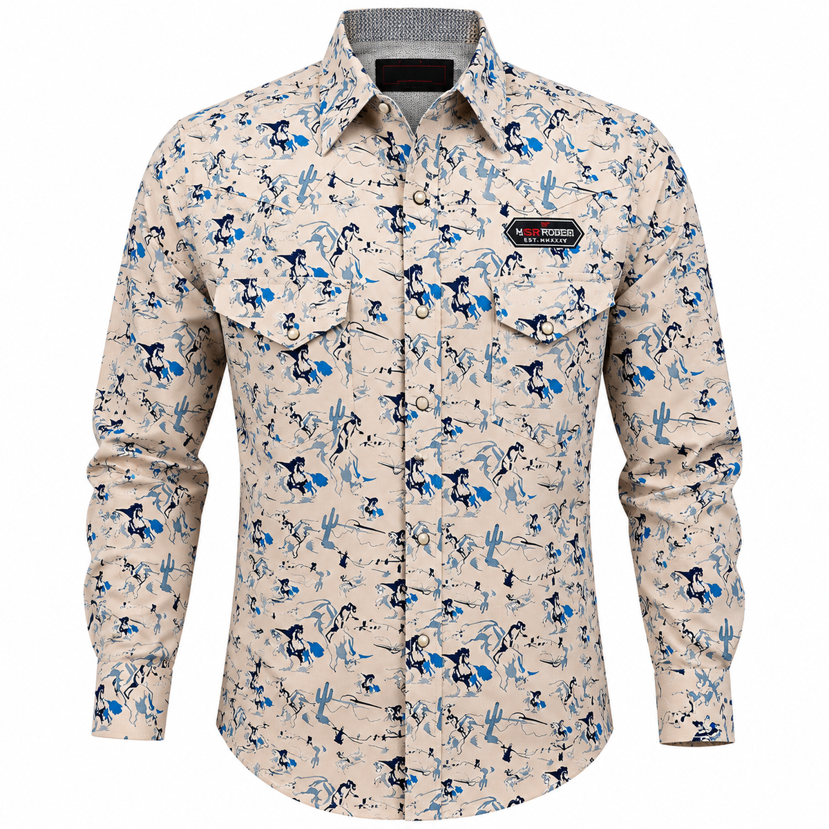 Camisa Rock & Roll Satin Snap White