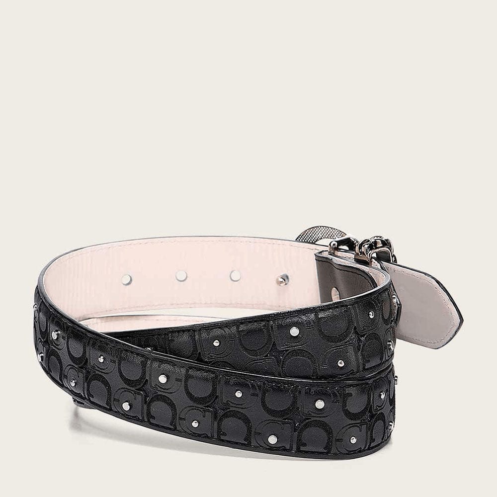 Vista enrollada mostrando interior claro y exterior con aplicaciones metálicas.