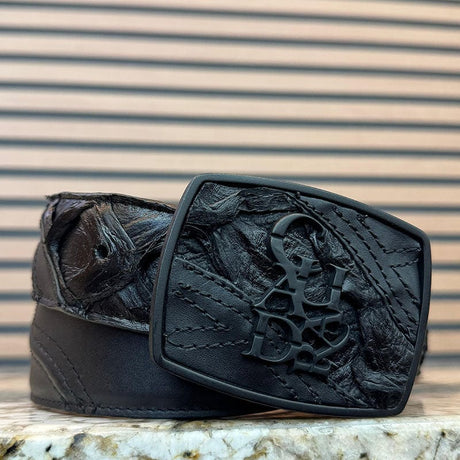 Cinturon Cuadra Pirarucu Negro