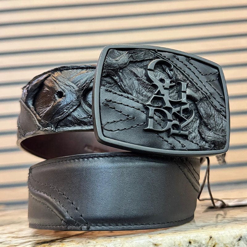 Cinturon Cuadra Pirarucu Negro