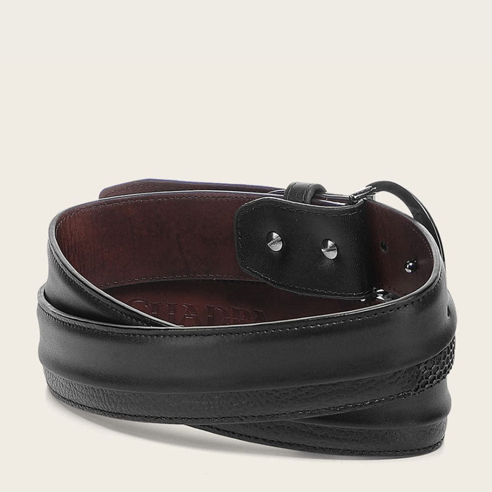 Cinto Cuadra Stitching Negro