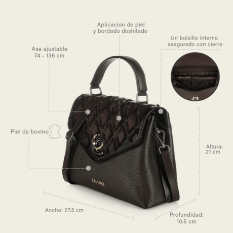 Bolso Cuadra Chocolate Noir Élise