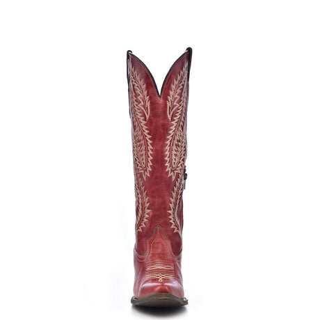 Bota Vaquera Red Embroidery Tall Top