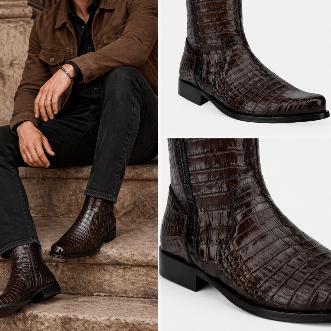 Bota Cuadra Caimán Gran Patrón Café