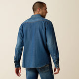 Camisa vaquera Ariat Denim Retro Stone para hombre – vista de espalda