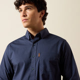 Camisa vaquera Ariat Maxx Modern azul para hombre – detalle