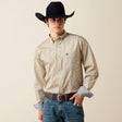 Camisa Ariat Wrinkle Free Sam Oyster Grey - frente