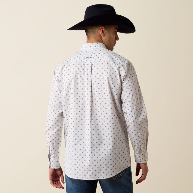 Camisa Ariat Nielsen White Medallion Print - espalda