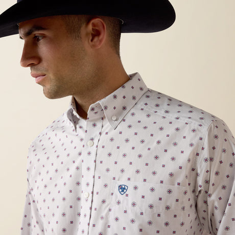Camisa Ariat Nielsen White Medallion Print - detalle 1