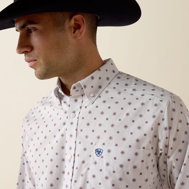 Camisa Ariat Nielsen White Medallion Print - detalle 1