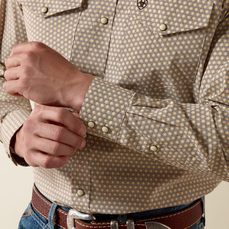 Camisa vaquera Ariat Pilar Snap White Geo Print para hombre – detalle 2