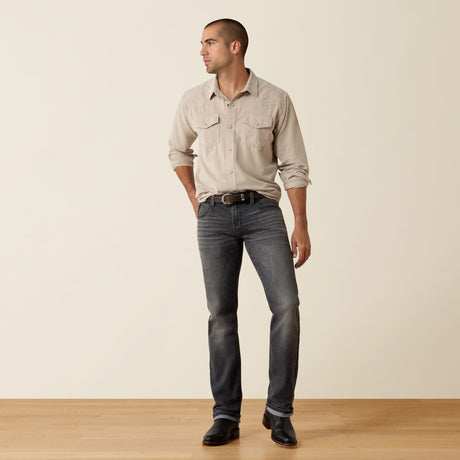 Camisa Ariat Retro Handorf Corduroy Sand - cuerpo completo