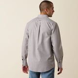 Camisa vaquera Ariat Randolph Fitted café para hombre – vista de espalda