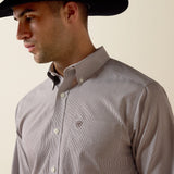 Camisa vaquera Ariat Randolph Fitted café para hombre – detalle 1