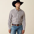 Camisa vaquera Ariat Randolph Fitted café para hombre – vista frontal
