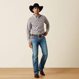 Camisa vaquera Ariat Randolph Fitted café para hombre – cuerpo completo