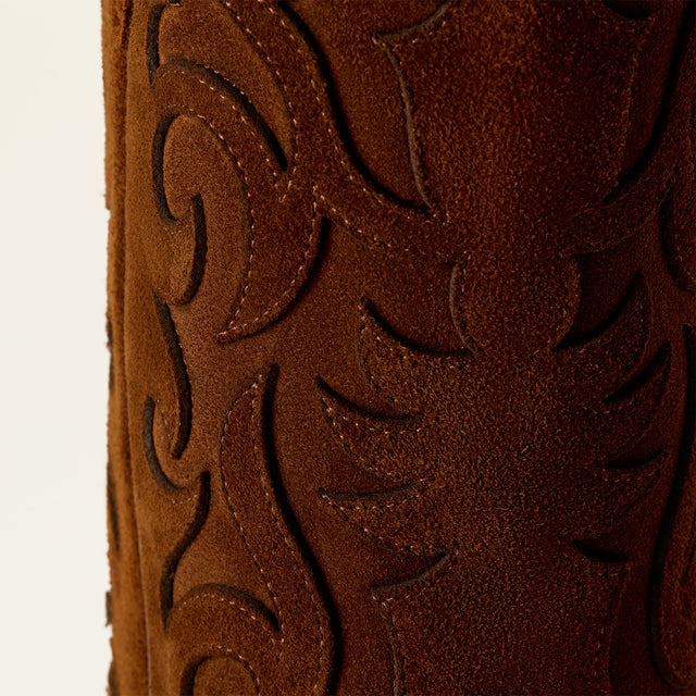 Bota Vaquera Ariat Vallie Gamuza Café - detalle 1