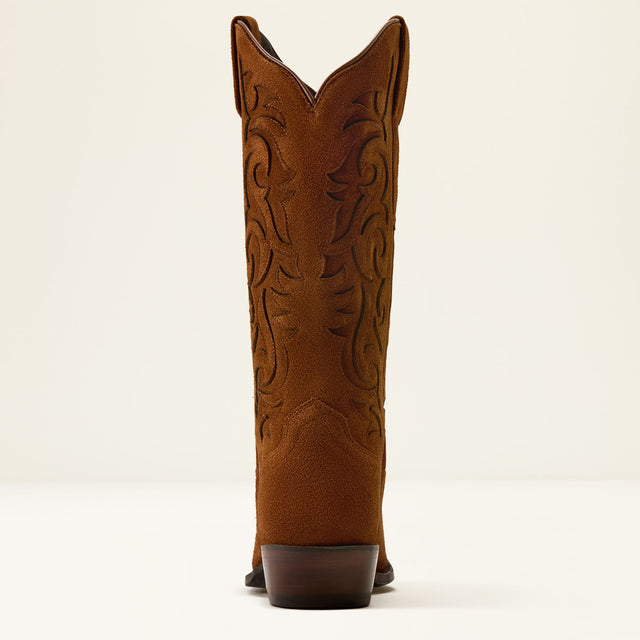 Bota Vaquera Ariat Vallie Gamuza Café - talón