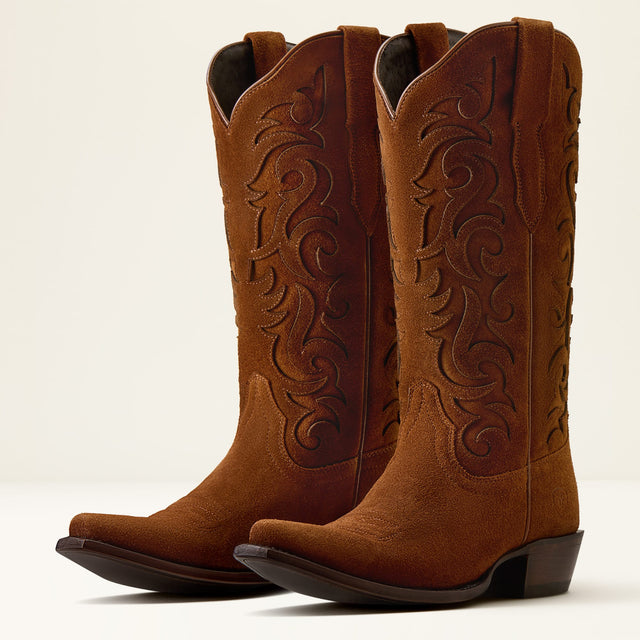 Bota Vaquera Ariat Vallie Gamuza Café - par