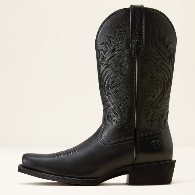 Bota Vaquera Ariat Round Up Negra - lateral