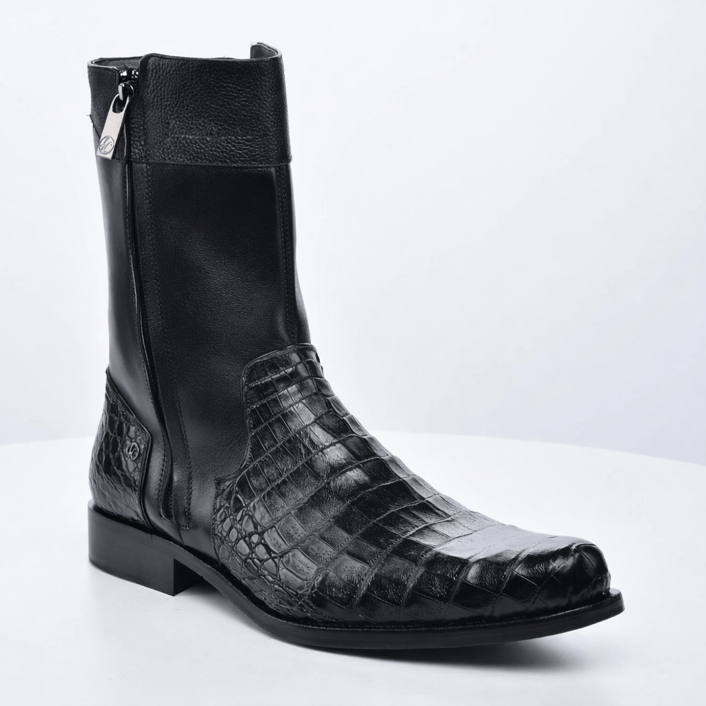 Botin Franco Milano Black Doble Cierre