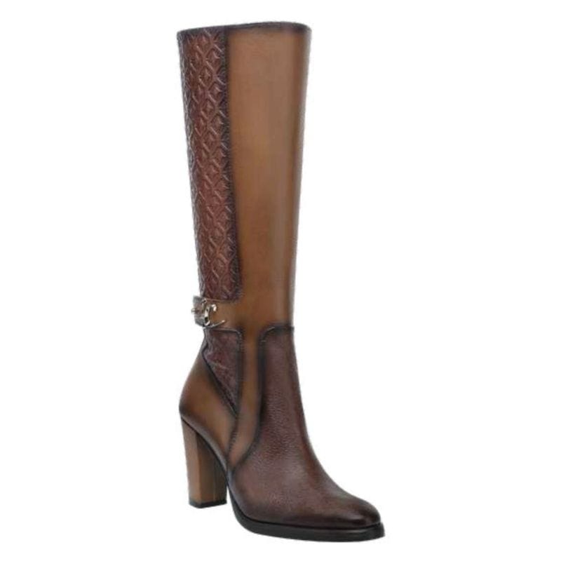 Bota Vaquera Venado Miel Para Mujer Cuadra – Botines Charros LLC