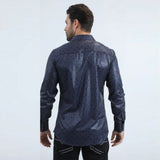 Camisa Platini Foil Fashion Navy
