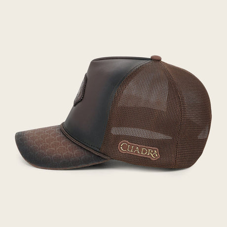 Gorra Cuadra Sello Alligator Café