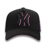Gorra NY Negra/Rosa