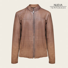 chamarra miel borrego frente