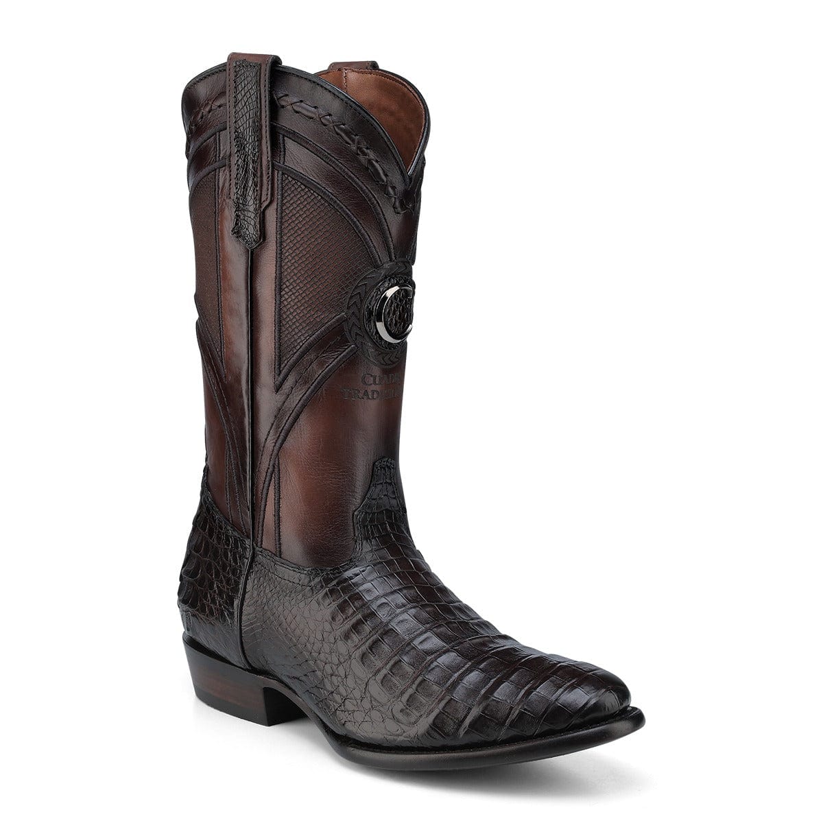 Bota Vaquera Western Exotic Cafe/Negro