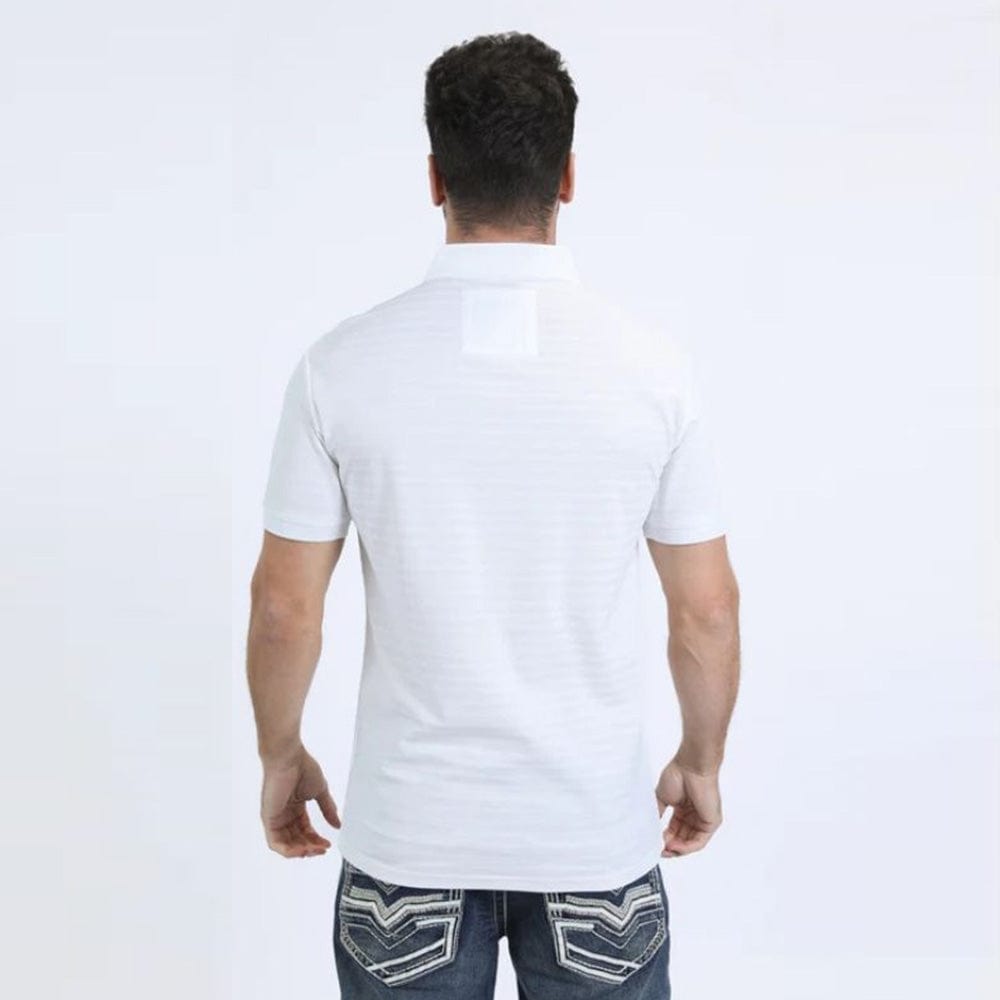 Camisa Platini Polo Modern Fit Stretch Blanca