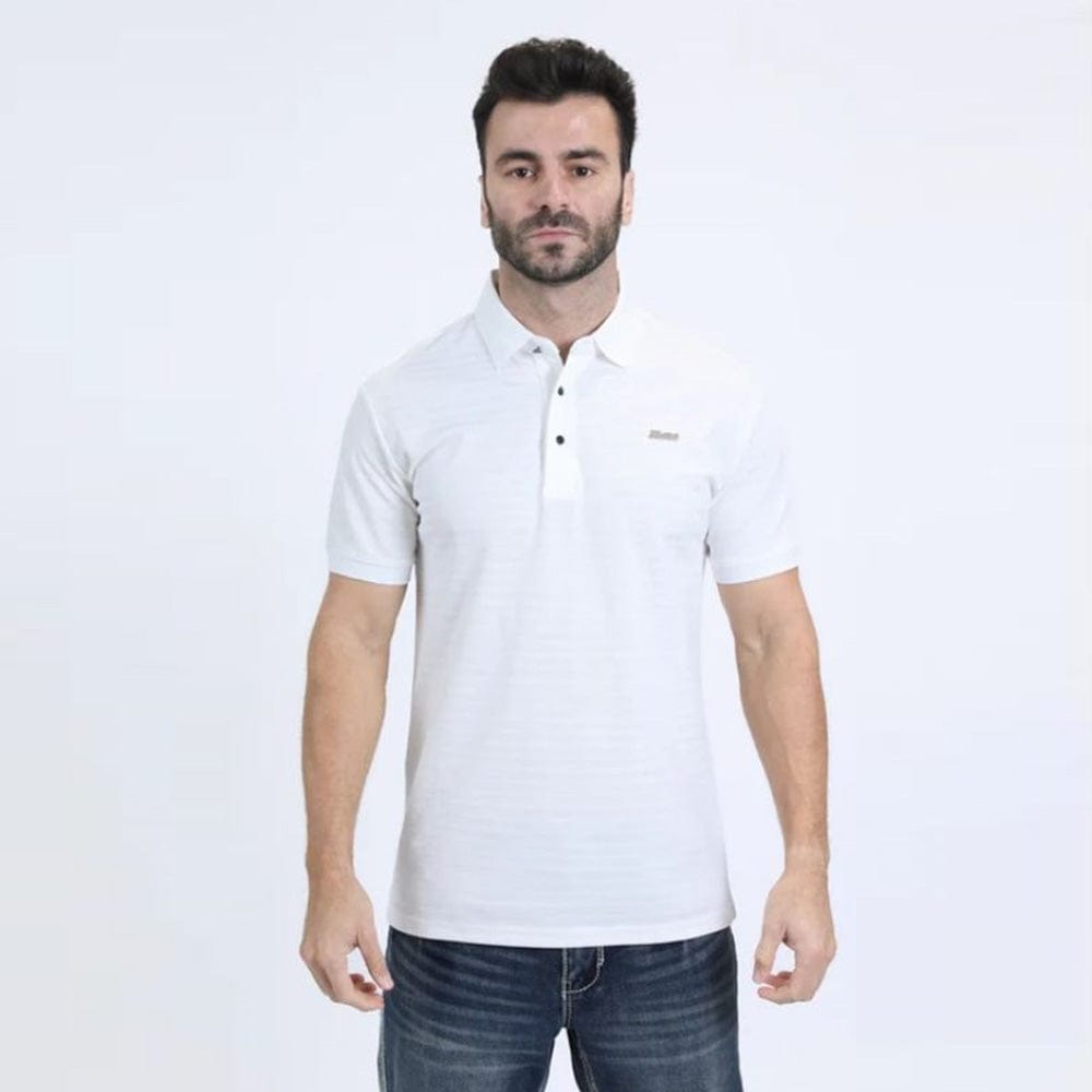 Camisa Platini Polo Modern Fit Stretch Blanca