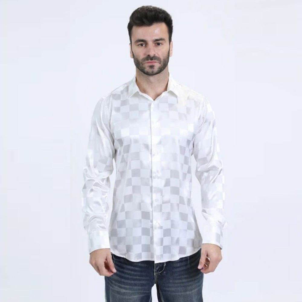 Camisa Platini Jacquard Modern Fit Blanca