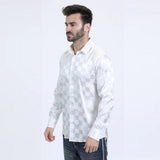 Camisa Platini Jacquard Modern Fit Blanca