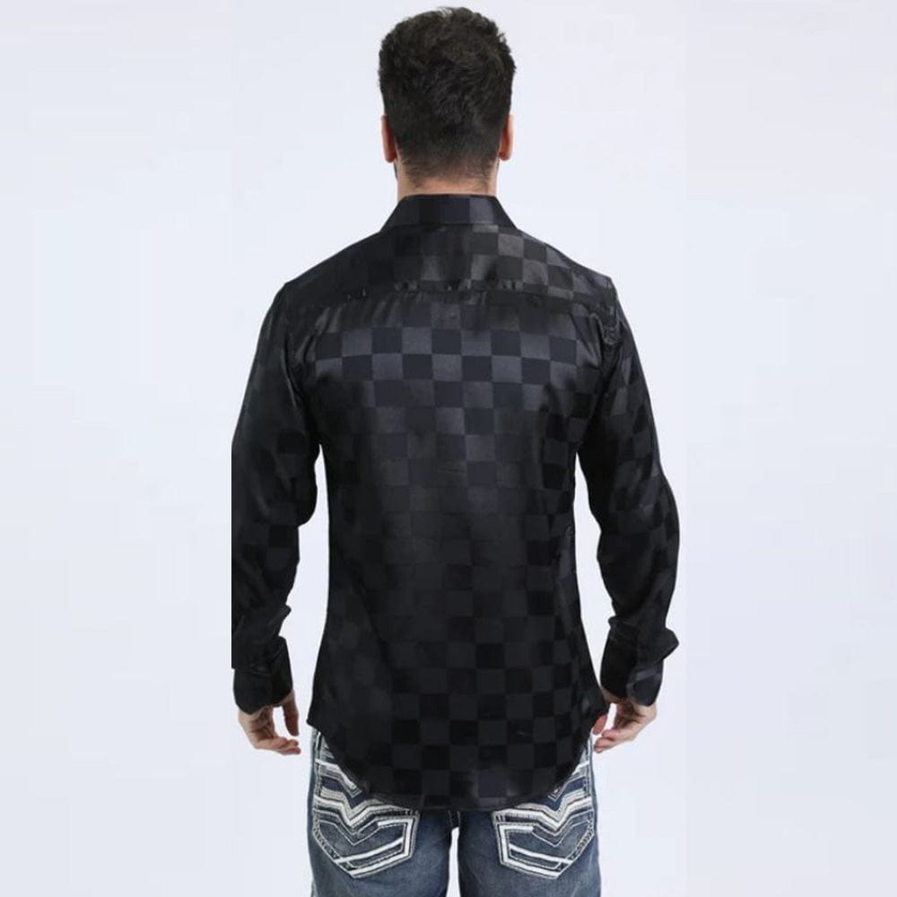 Camisa Platini Jacquard Modern Fit Negra