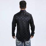 Camisa Platini Jacquard Modern Fit Negra
