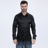 Camisa Platini Jacquard Modern Fit Negra