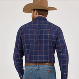 Camisa Wrangler Cody Johnson Cuadros Azul Marino