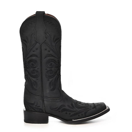 Bota Vaquera Black Embroidery