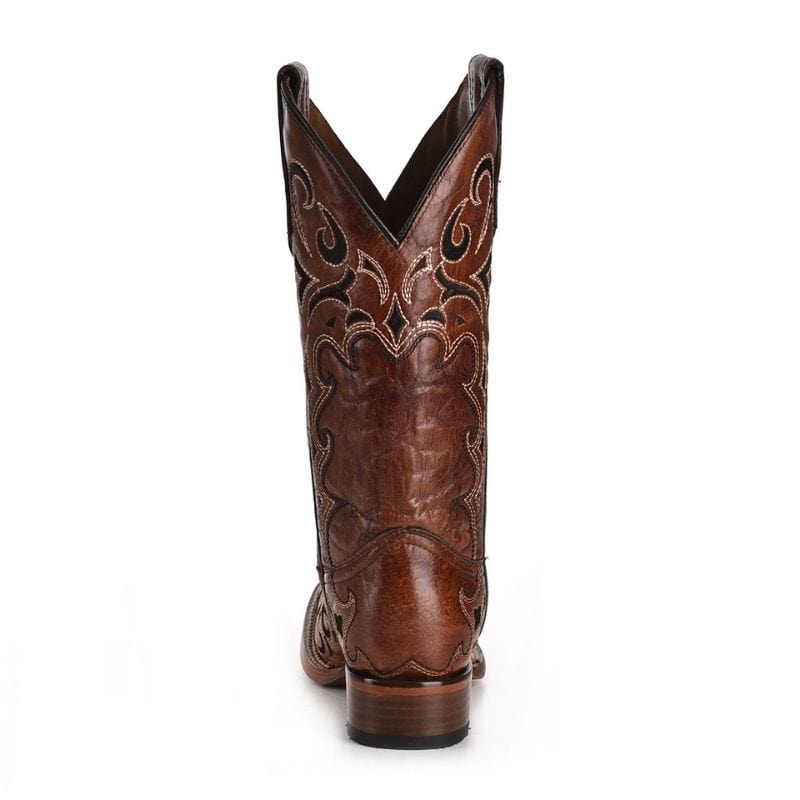 Bota Vaquera Bordadas Cafe