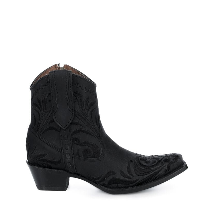 Botin Vaquero Relieve Negro