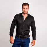 Camisa Vaquera Longrope Negro Satinado