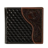 Cartera  Bifold Basketweave Emboss Cafe