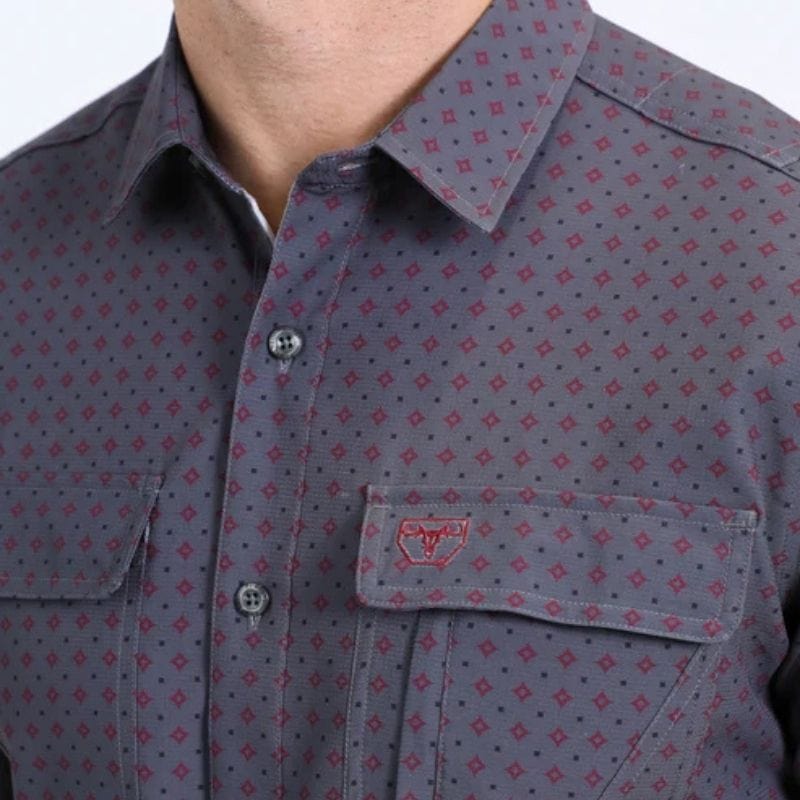 Camisa Platini Sleeve Aztec Negra