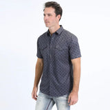 Camisa Platini Sleeve Aztec Rombos Negra