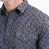Camisa Platini Sleeve Aztec Rombos Negra