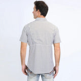 Camisa Platini Sleeve Aztec Blanca