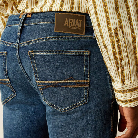 pantalon ariat denim hombre detalle bolsas traseras