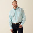 Camisa vaquera Ariat Windstone Blue azul para hombre – vista frontal